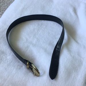 Black snakeskin belt